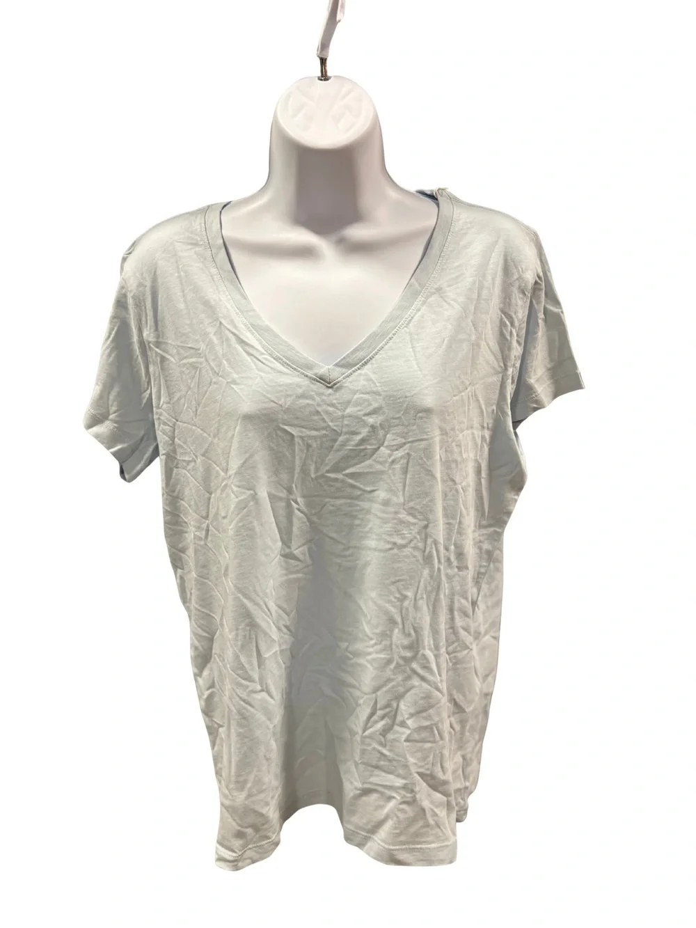 Dockers Women  Slim Fit Favorite Short Sleeve Tee. NWT. Large. Light Blue